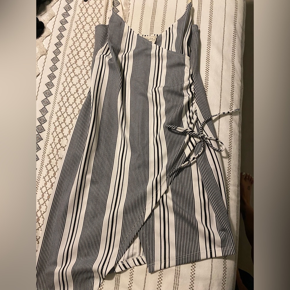 Striped Asymmetrical Dress